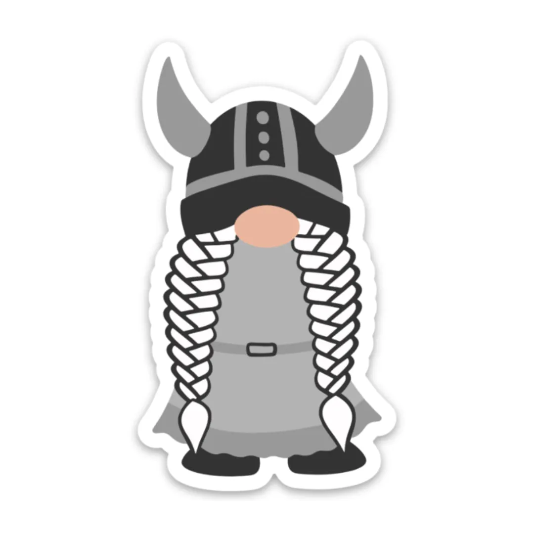 Viking Girl Gnome Sticker