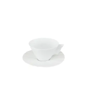 VISTA ALEGRE MATRIX TEA CUP AND SAUCER, SET OF 4