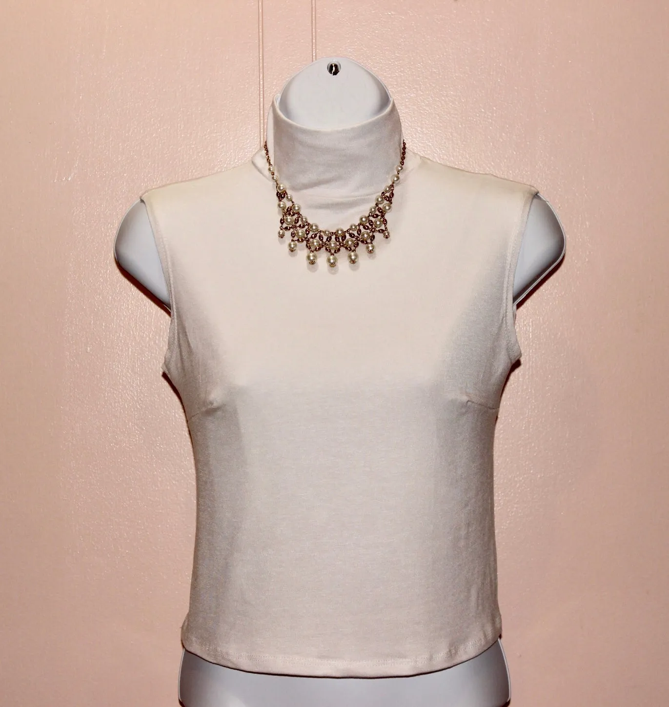White Modest Top