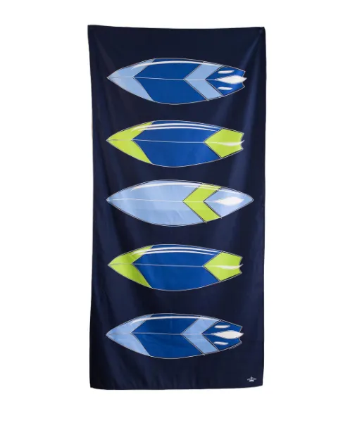 Wipeout Beach Towel Navy/Palace Blue/Lime