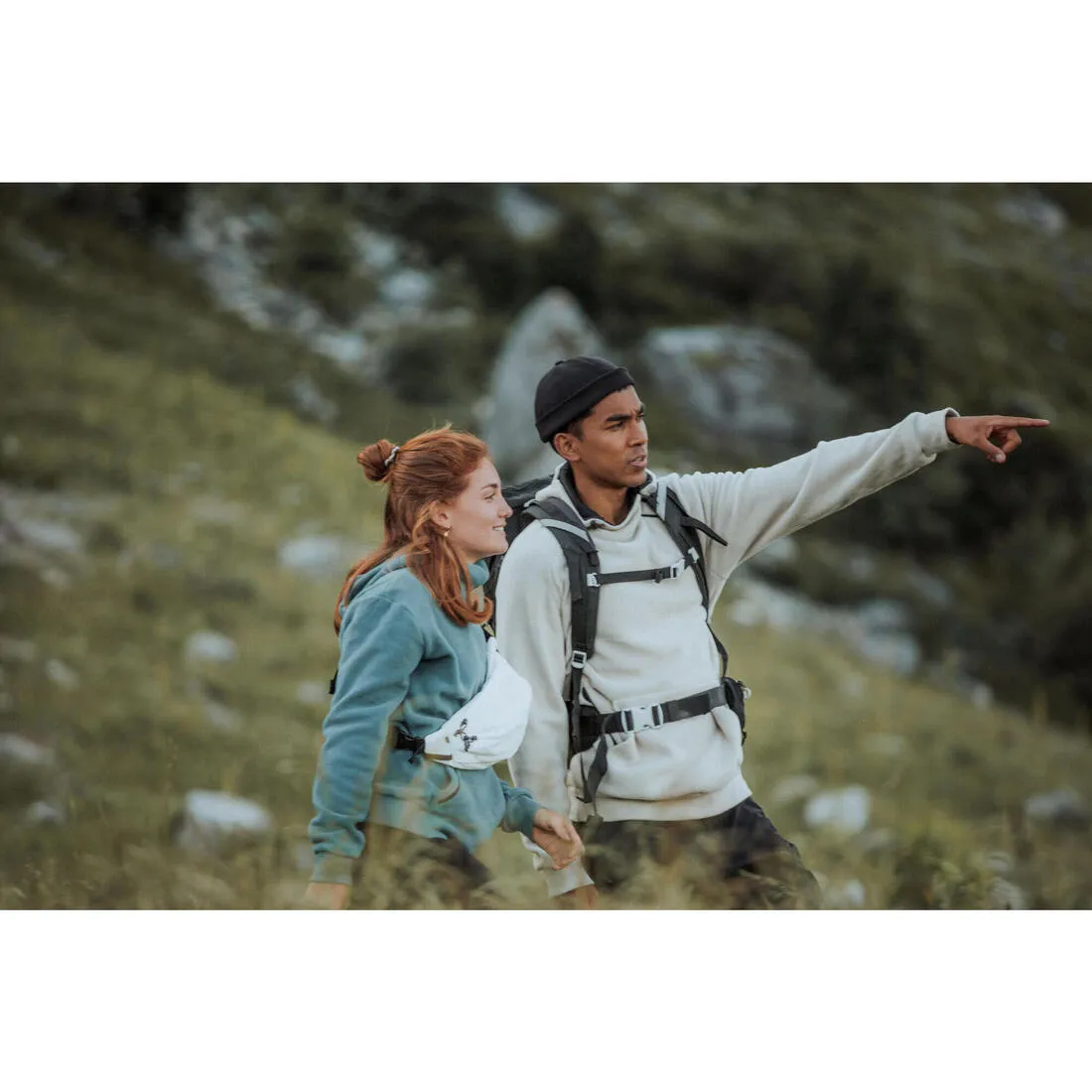 Women's Hiking Fleece Sweatshirt MH100
