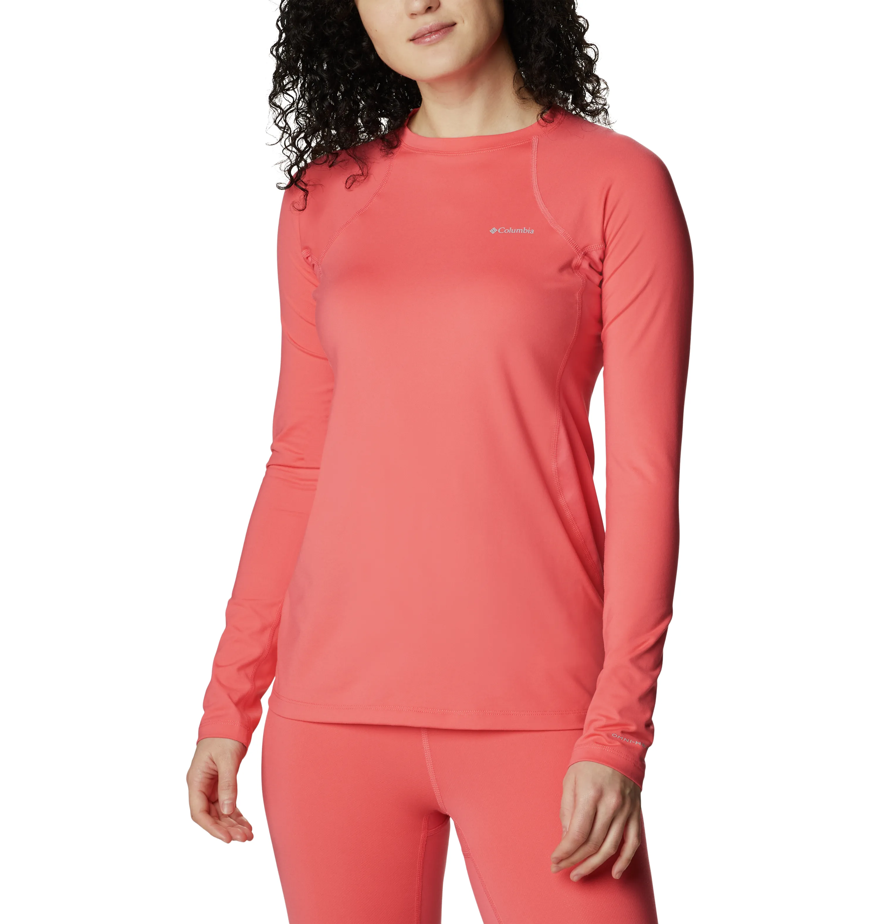 WOMEN'S MIDWEIGHT STRETCH LONG SLEEVE TOP - BLUSH PINK
